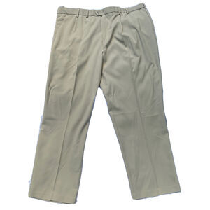 Dockers Golf Pants Men's 40 x 30 Relaxed Fit Pleated Khaki Tan Career Casual